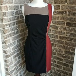 Vince Camuto Ruching Colorblock Dress